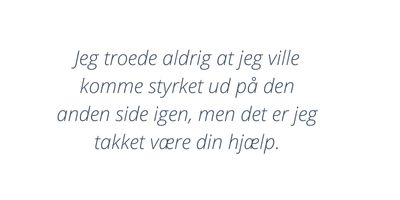 Kundeudtalelse.