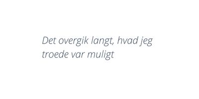 Kundeudtalelse.