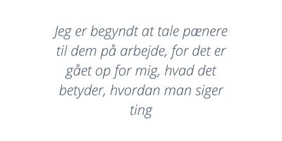 Kundeudtalelse.