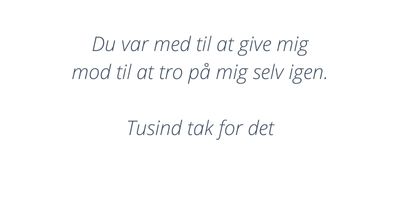 Kundeudtalelse.