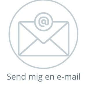 Cirkel med konvolut og @ ovenover.